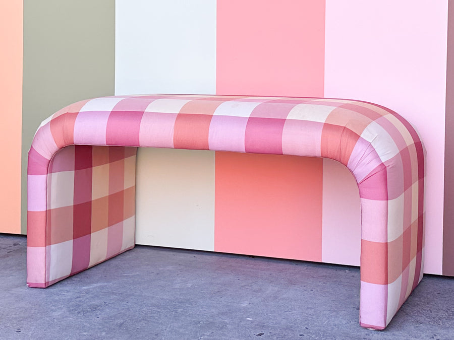 Preppy Plaid Waterfall Bench