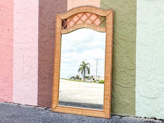 Rattan Lattice Mirror