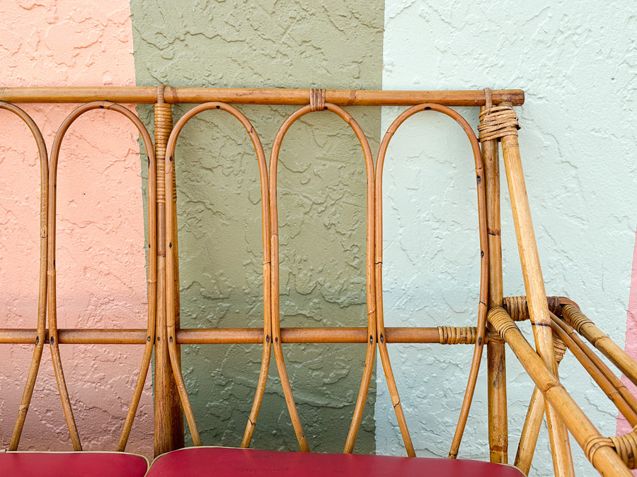 1940s Heywood Wakefield Rattan Sofa