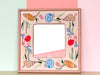 Petite Needlepoint Shell Mirror
