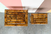 Trio of Tortoiseshell Bamboo Nesting Tables