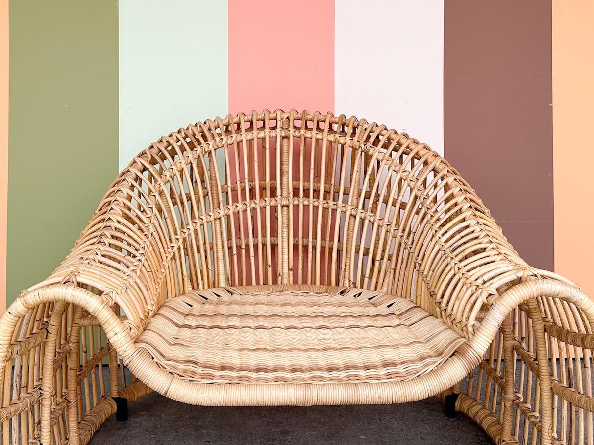 Coastal Style Rattan Spider Lounge Chair