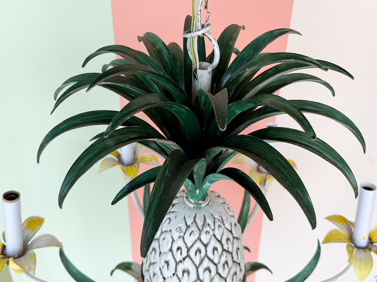 Tole Pineapple Chandelier