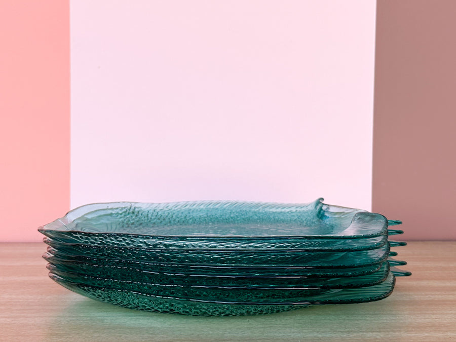 Set of Six French Fish Plates