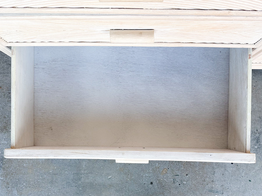 Coastal Cool Pencil Reed Rattan Credenza