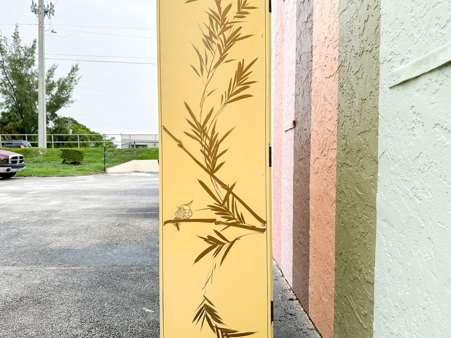 Yellow and Green Chinoiserie Screen