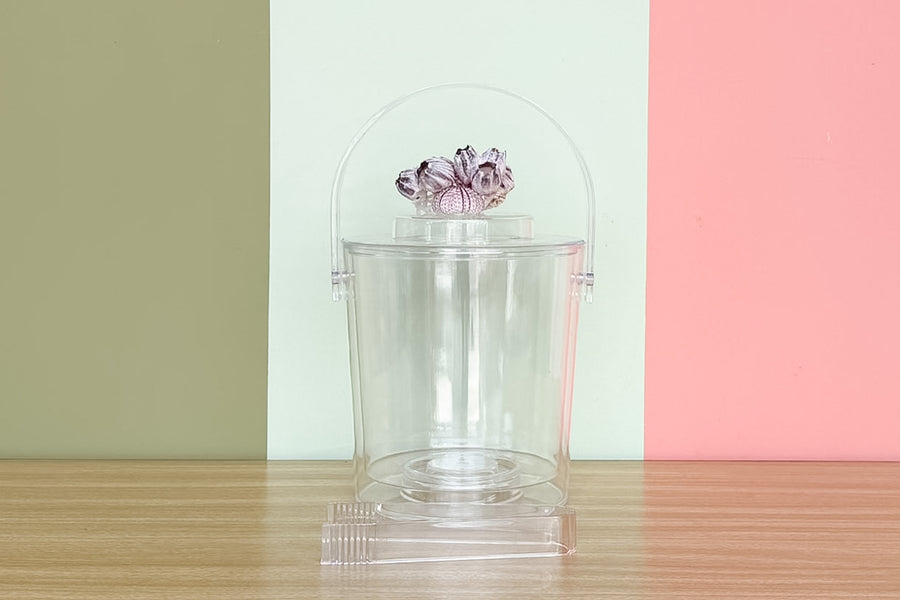 Purple Coral Lucite Ice Bucket