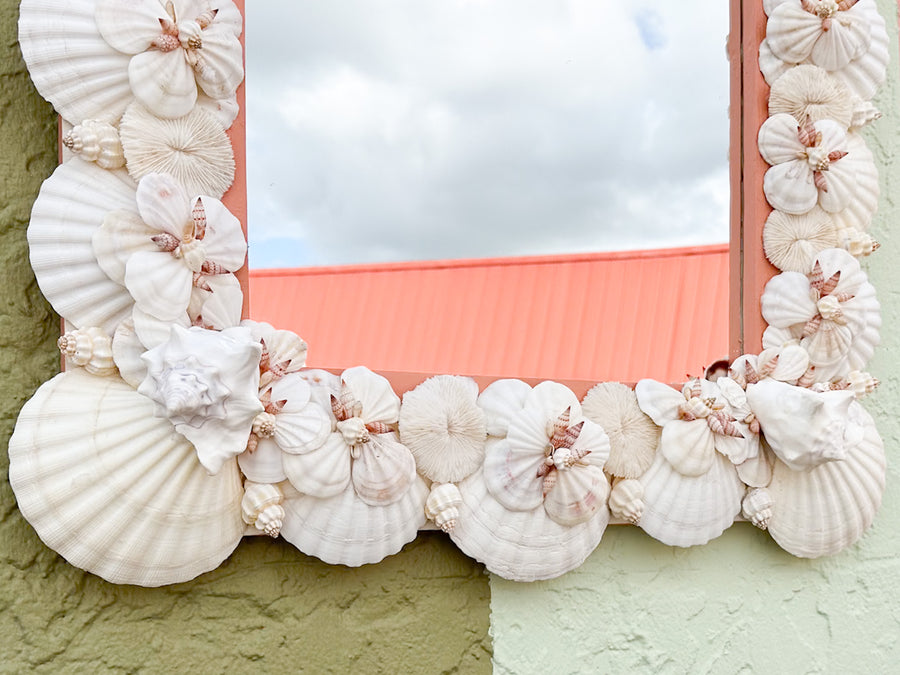 Coral Shell Chic Mirror