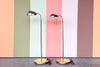 Pair of MCM Clam Shell Lamps
