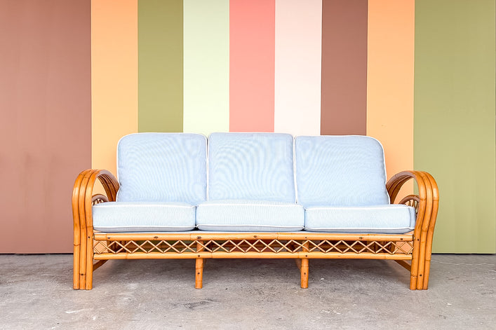 Old Florida Rattan Sofa