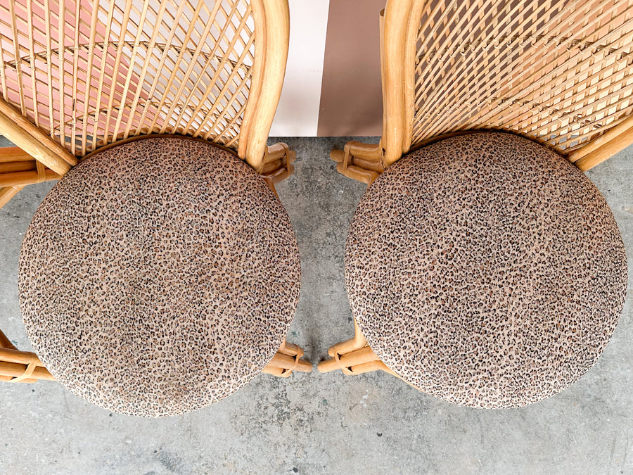 Set of Four Rattan Dining Chairs