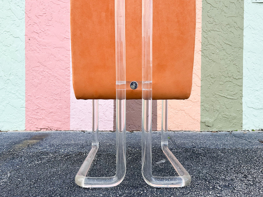 Set of Six Vladimir Kagan Lucite Dining Chairs