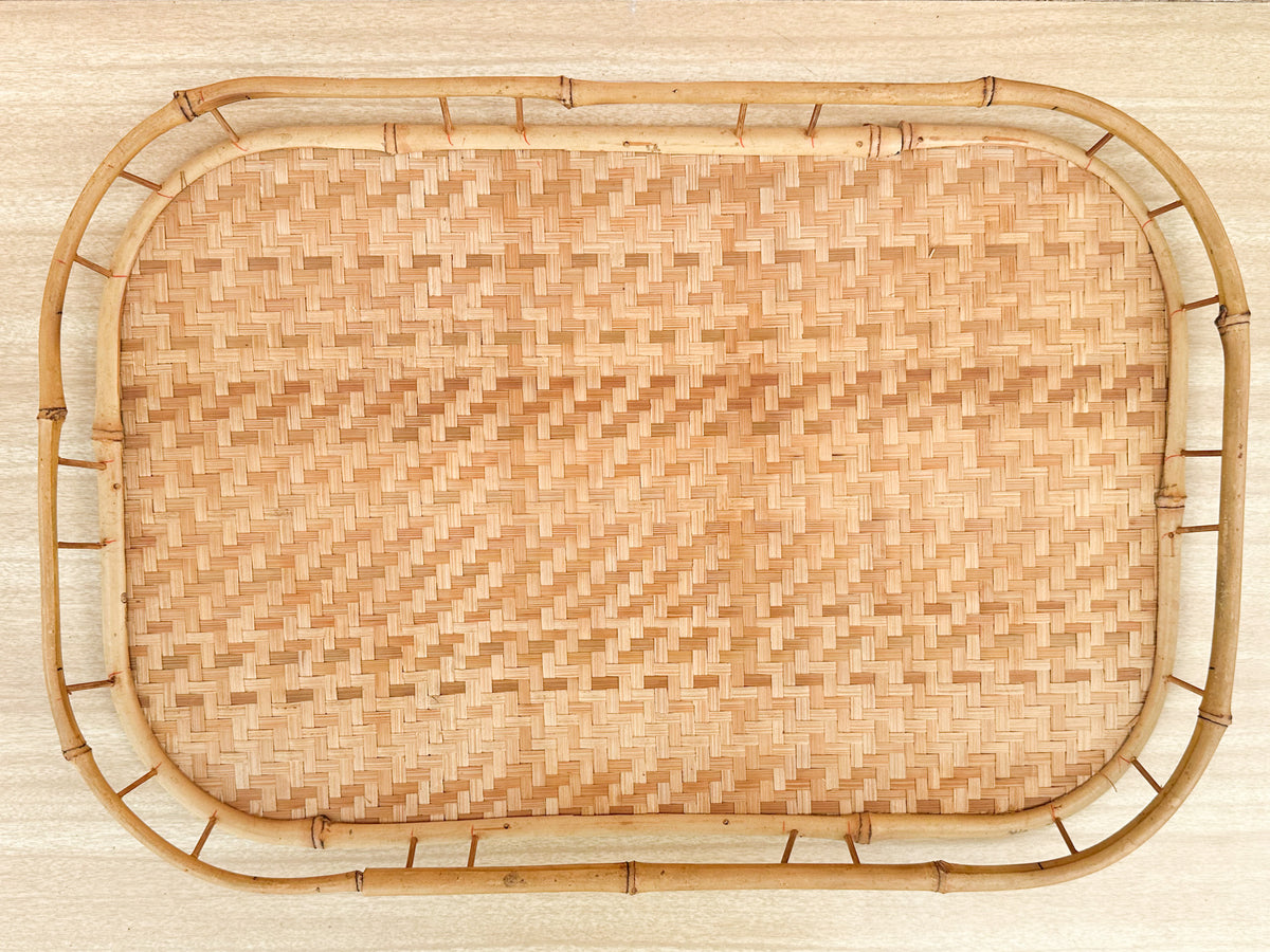 Set of Four Bamboo Trays