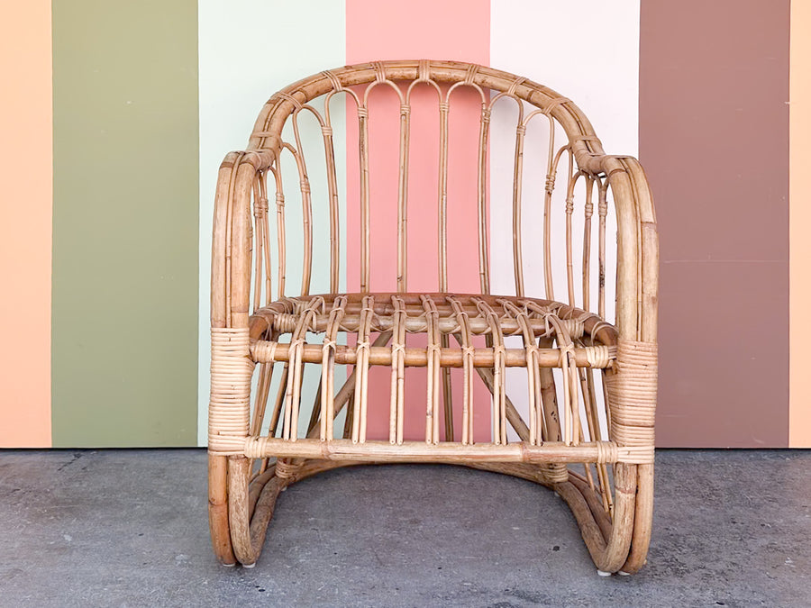 Cute Coastal Rattan Arm Chair
