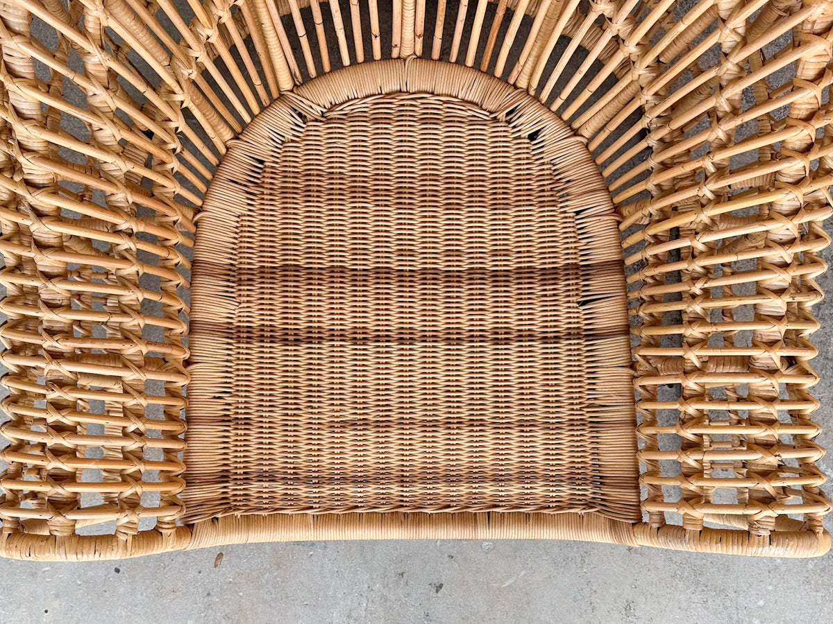 Coastal Style Rattan Spider Lounge Chair
