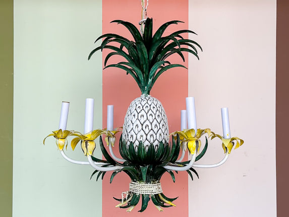 Tole Pineapple Chandelier