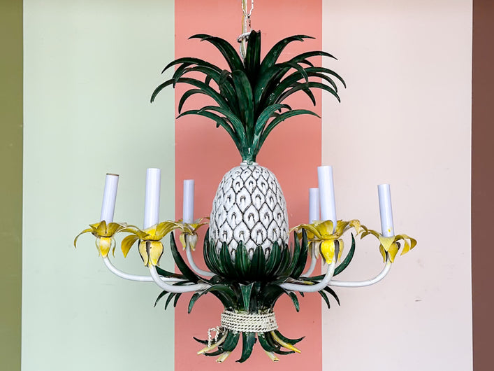 Tole Pineapple Chandelier
