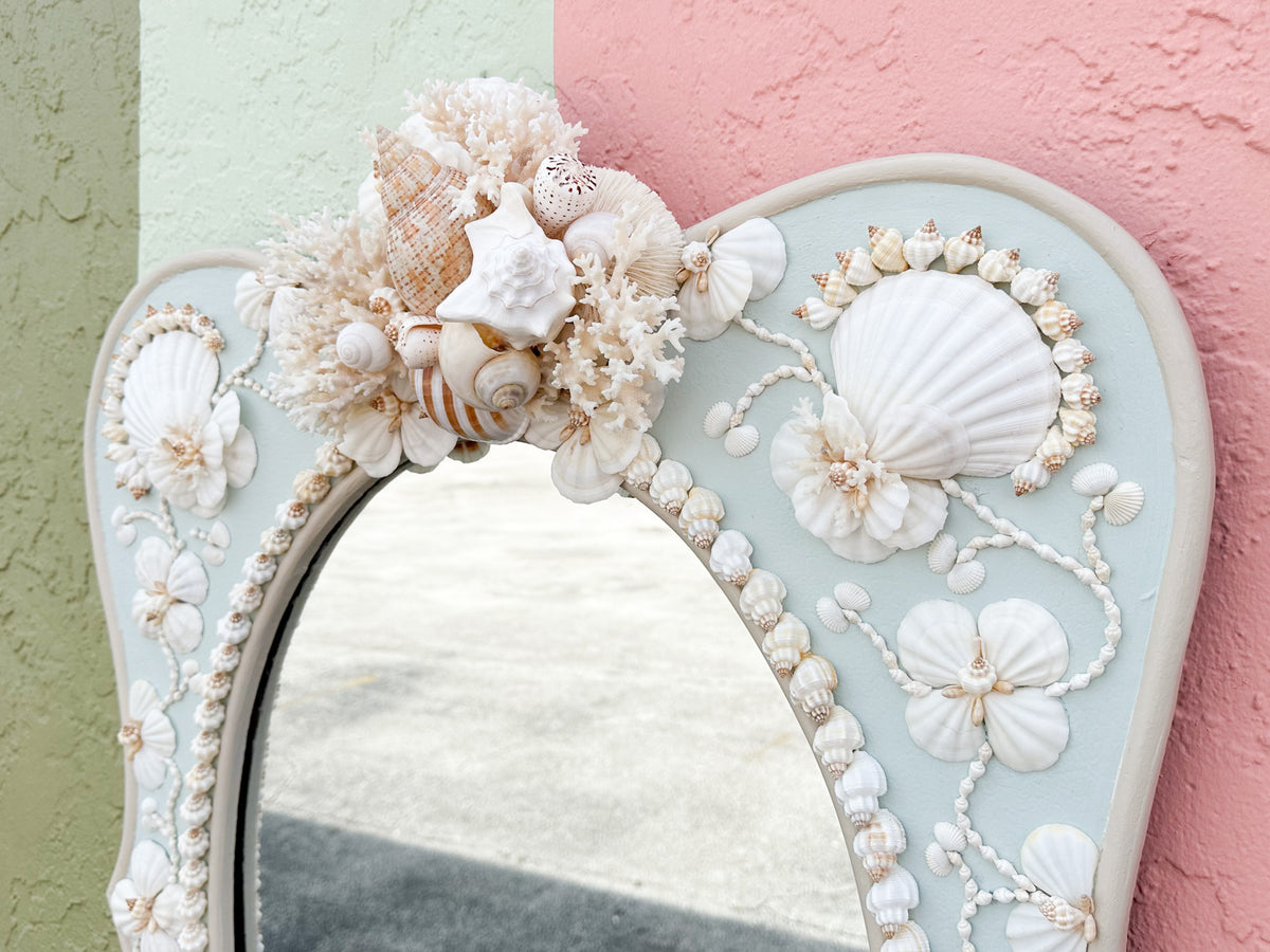Beautiful Blue Shell Mirror