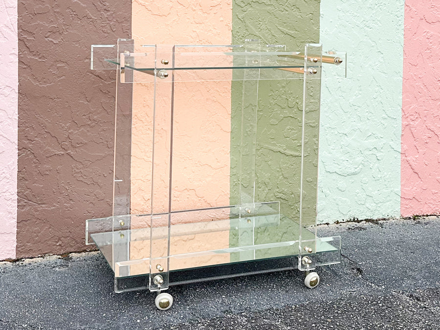 Glam Lucite Bar Cart