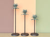 Trio of Palm Tree Candlesticks