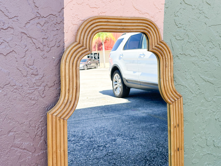 Moroccan Chic Rattan Mirror