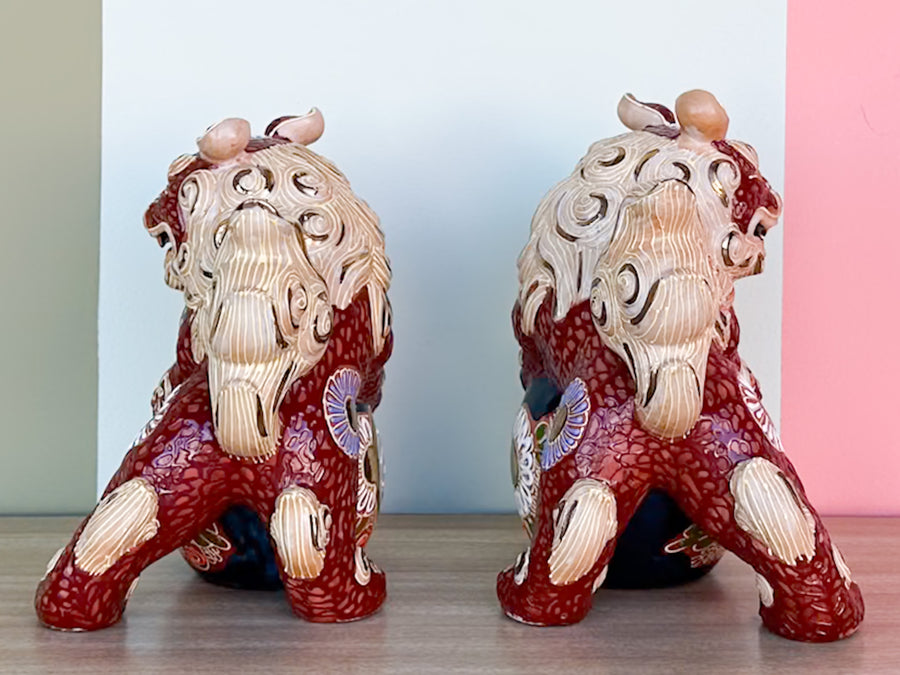 Pair of Colorful Foo Dogs