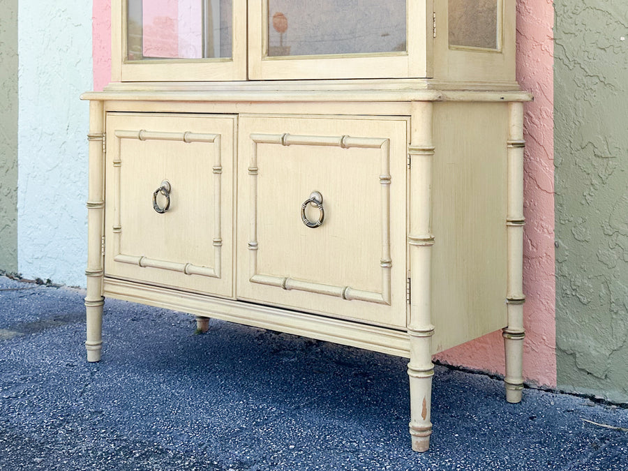 Faux Bamboo and Fretwork Cabinet