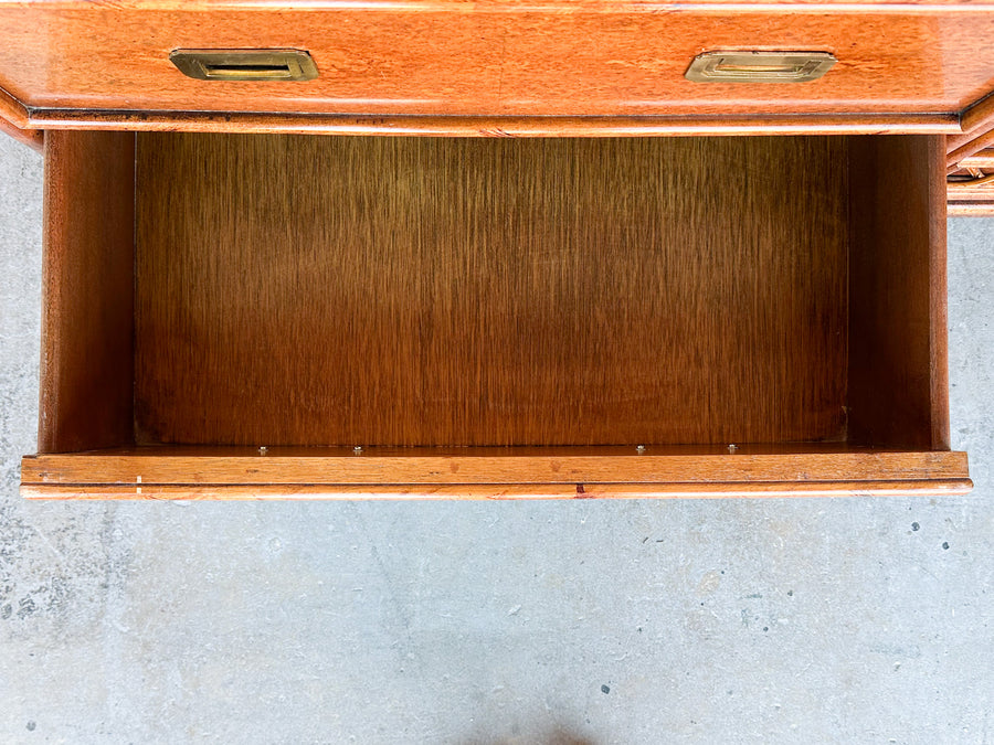 Handsome Tortoiseshell Rattan Dresser