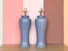 Pair of Stormy Ocean Blue Lamps