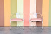 Pair of Charles Hollis Jones Style Lucite Arm Chairs