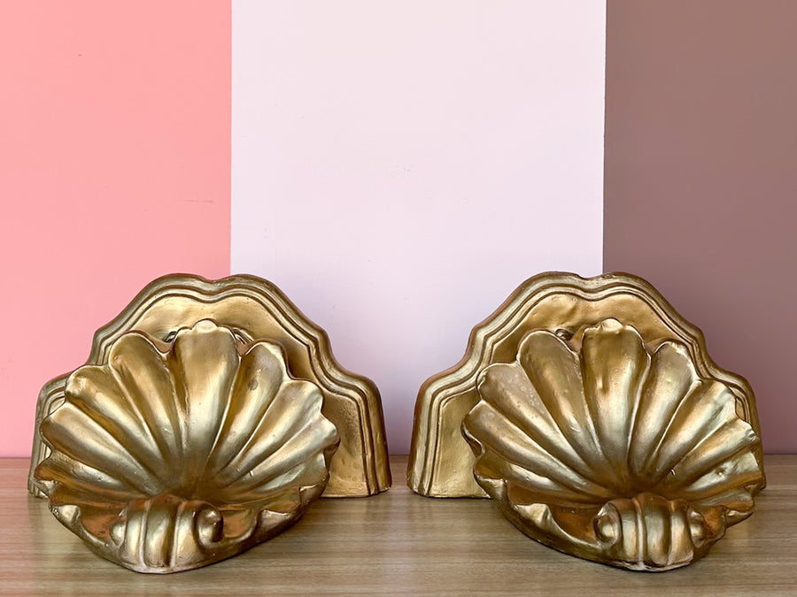 Pair of Ceramic Regency Style Wall Shelves