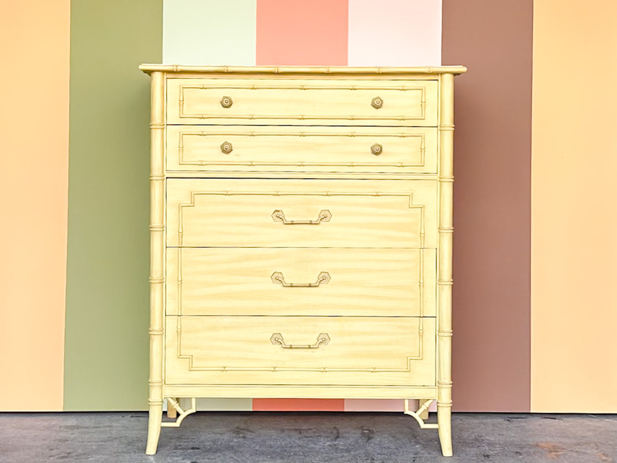Thomasville Faux Bamboo Tall Chest