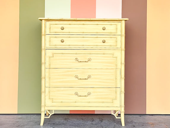 Thomasville Faux Bamboo Tall Chest