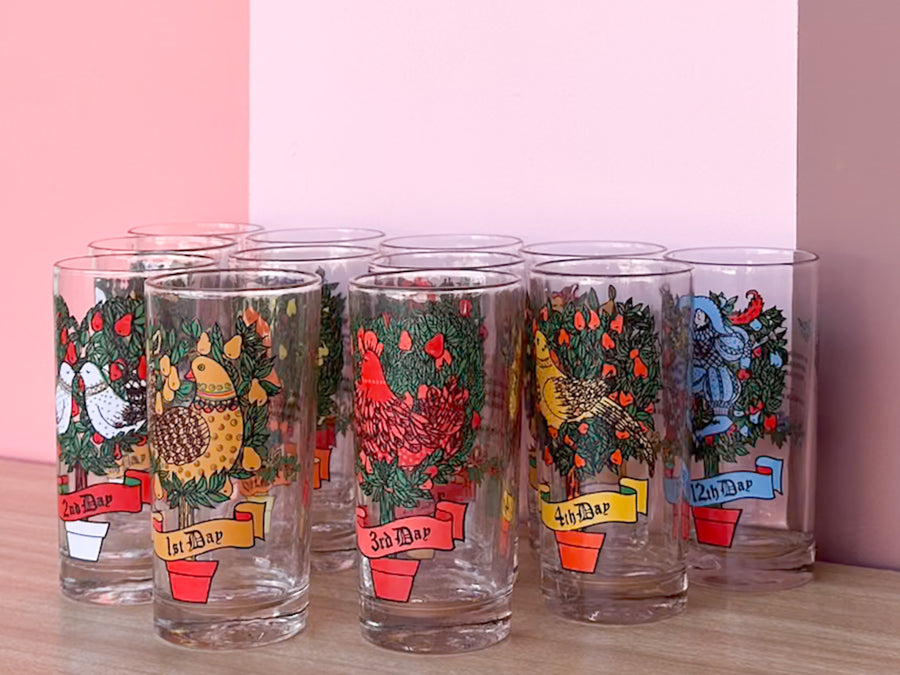Twelve Days of Christmas Glassware