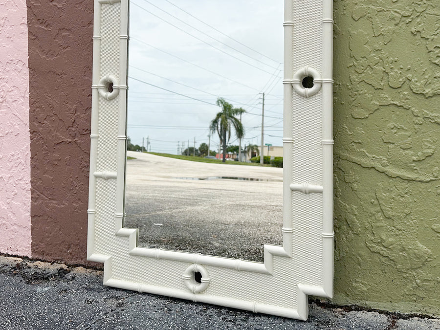 Palm Beach Style Faux Bamboo Mirror