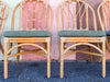Set of Six Old Florida Rattan Dining Chairs