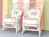 Pair of Ficks Reed Rattan Wing Back Chairs