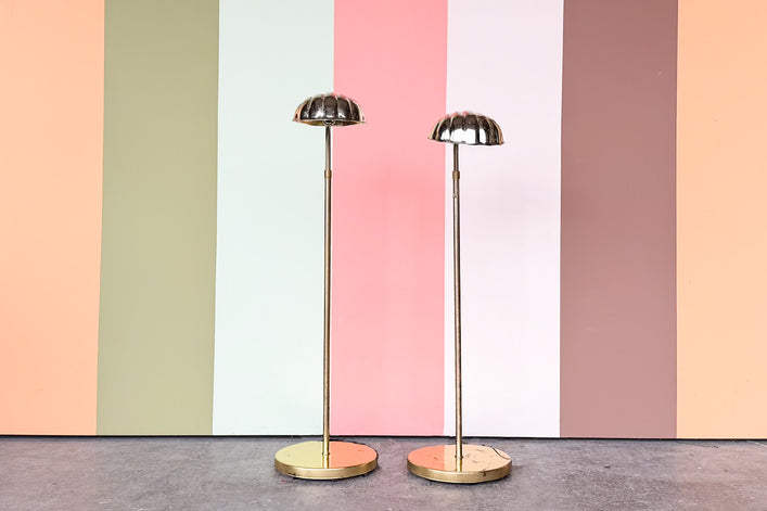 Pair of MCM Clam Shell Lamps