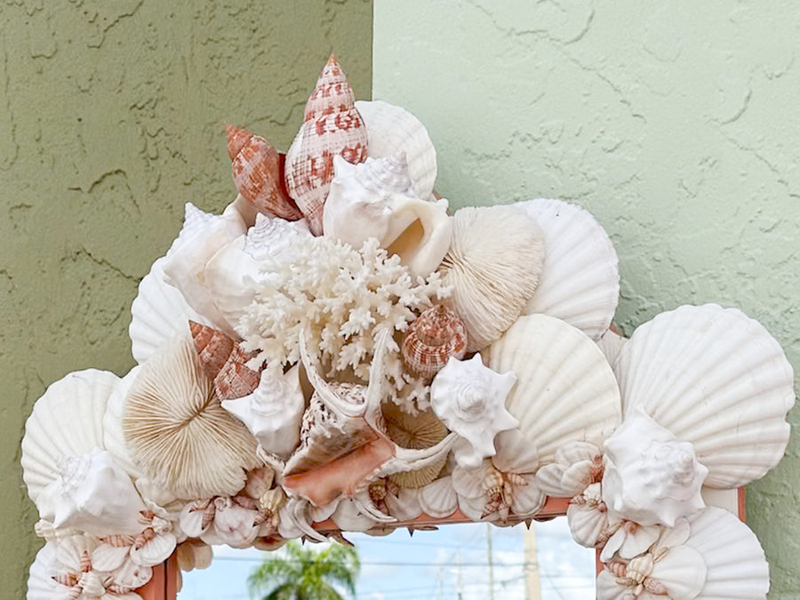 Coral Shell Chic Mirror