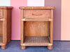 Pair of Coastal Rattan Nightstands