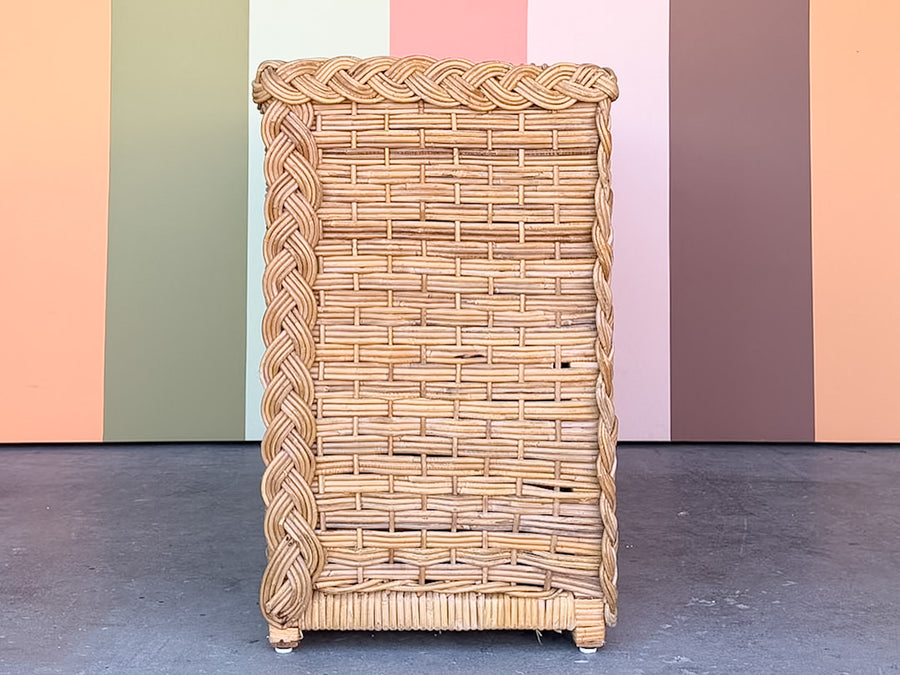 Braided Rattan Wrapped Double Dresser