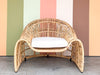 Coastal Style Rattan Spider Lounge Chair