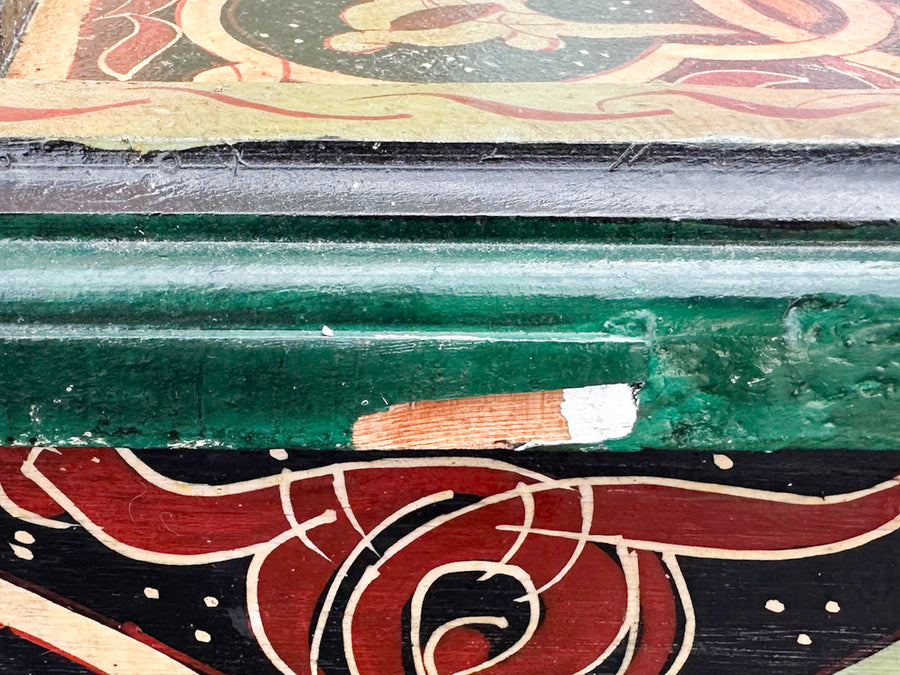 Colorful Black and Green Moroccan Style Side Table
