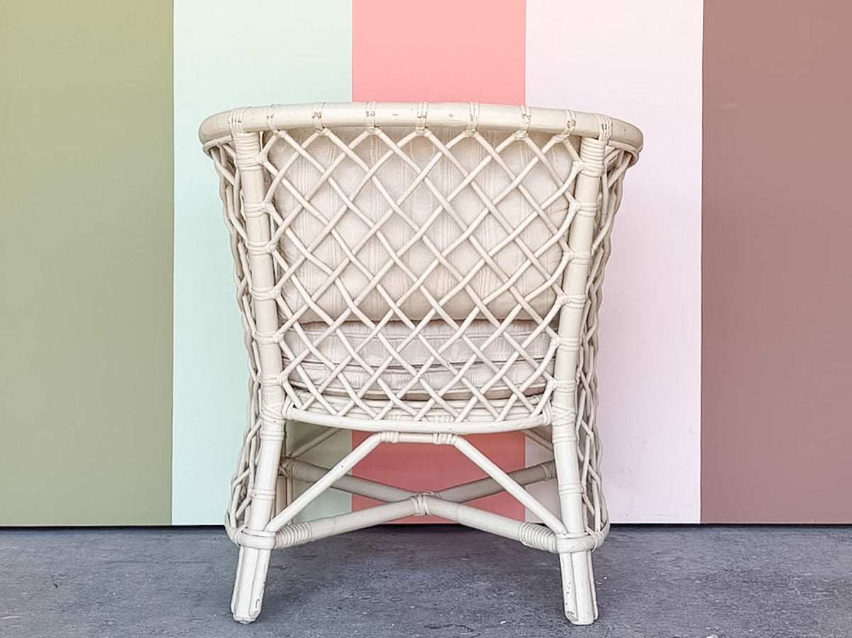 Ficks Reed Rattan Lattice Lounge Chair