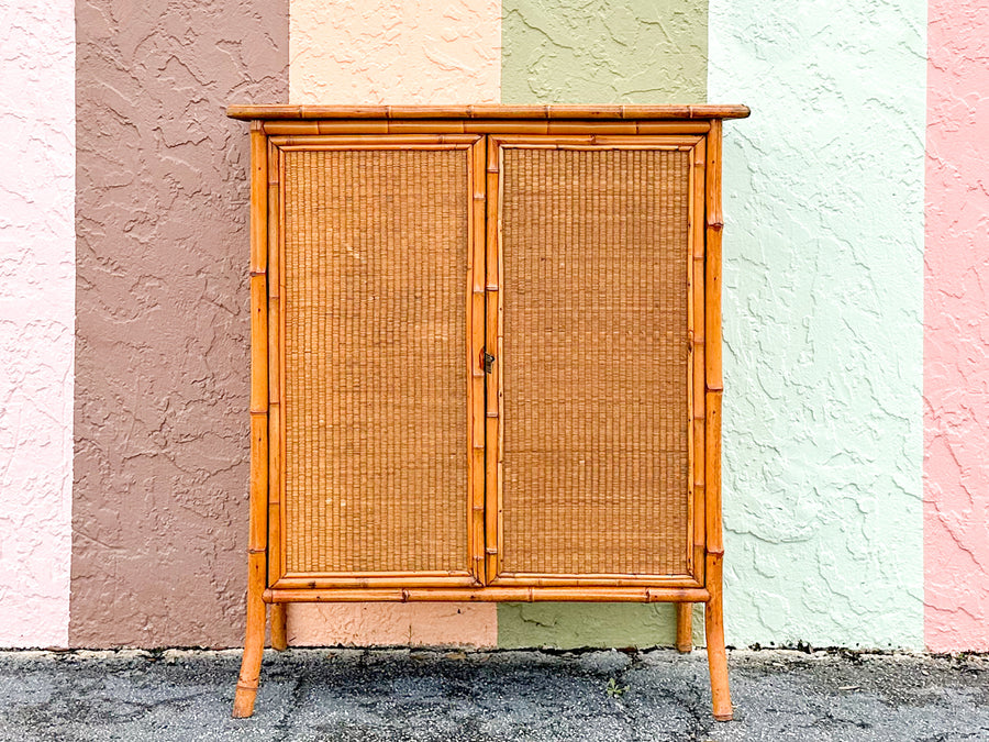 West Indies Style Bamboo Cabinet