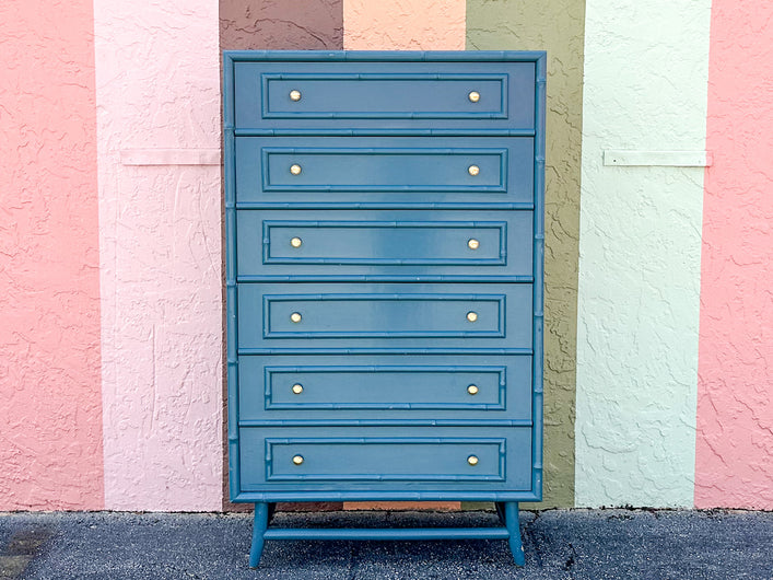 tall blue dresser Palm Beach Regency