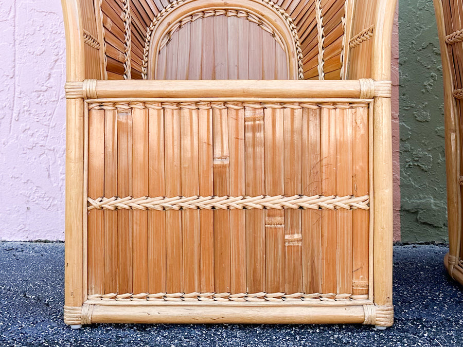Pair of Island Chic Split Bamboo Lounge Chairs