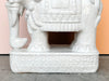 White Terracotta Elephant Garden Seat