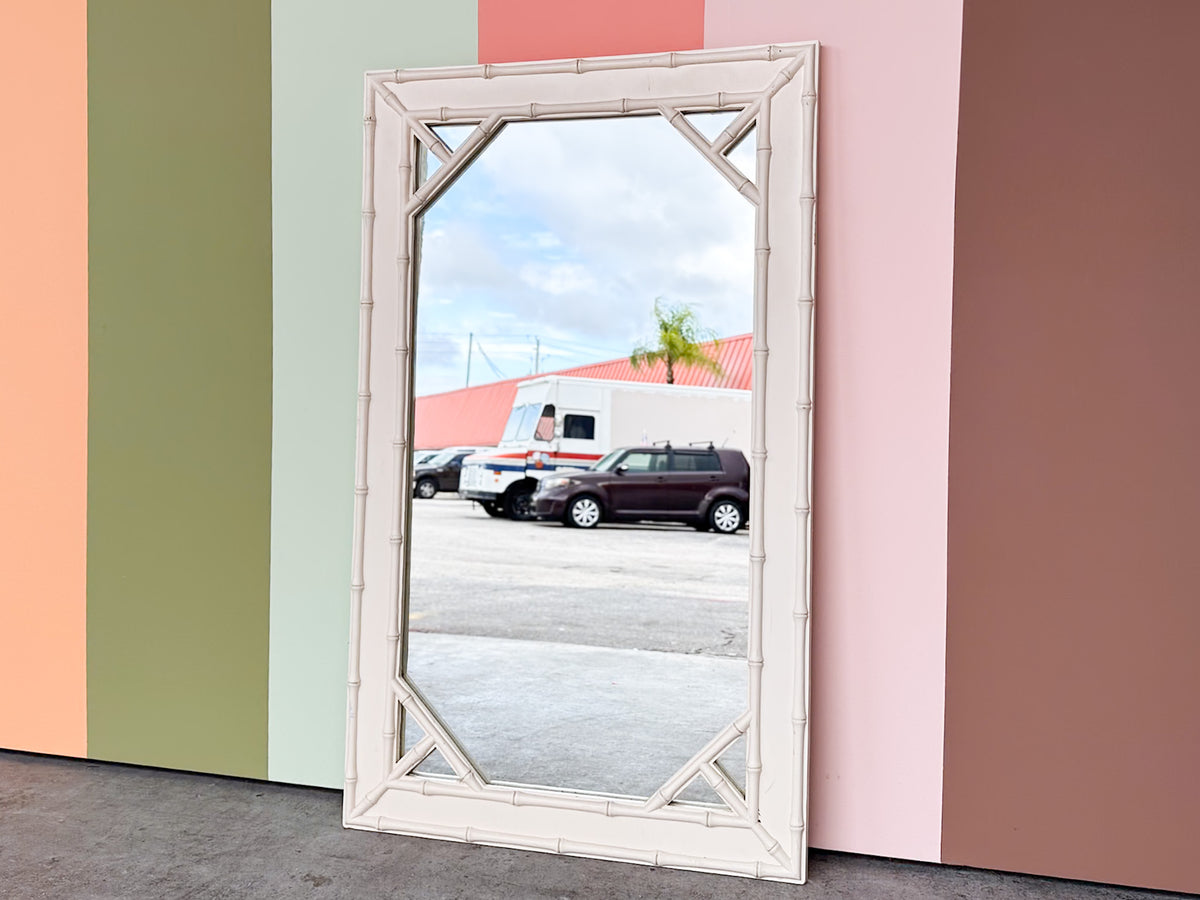 Palm Beach Style Faux Bamboo Mirror