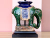 Ceramic Elephant Garden Seat Lamp